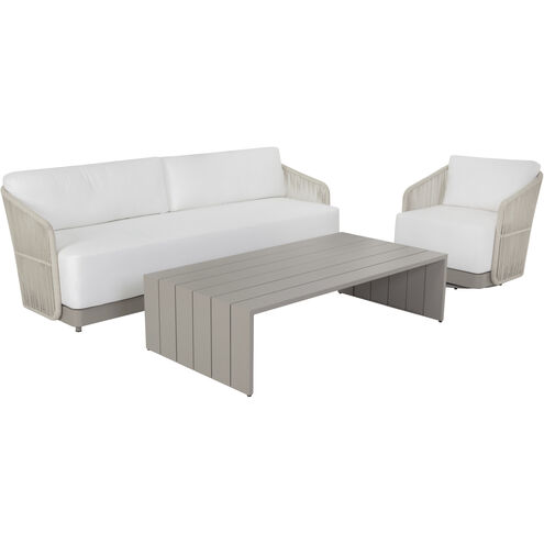 Verin 60 X 31.25 inch Greige Outdoor Coffee Table